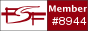 Free Software Foundation member badge # 8944